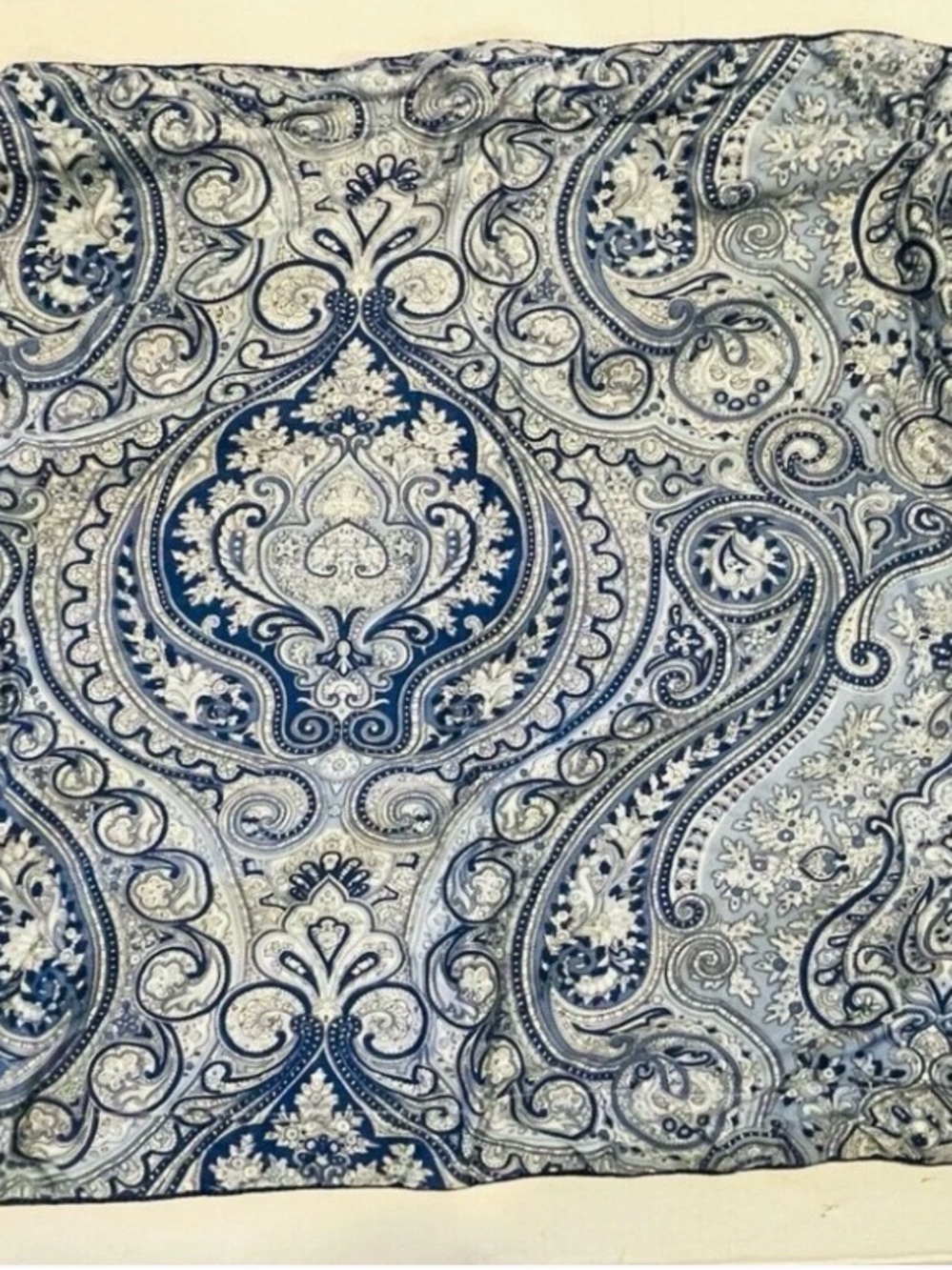 RALPH LAUREN CHAPS Brentwood Blue Paisley Pillow King Sham